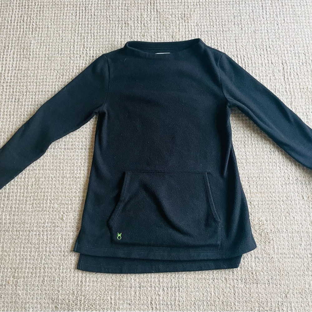NEW Dudley Stephens Highland High Low Vello Fleece Boat Neck Top Black, Sold Out